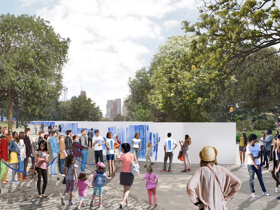 Breathe with Me, Central Park, New York City  (visualization by Studio Jeppe Hein - courtesy Jeppe Hein e ART2030)