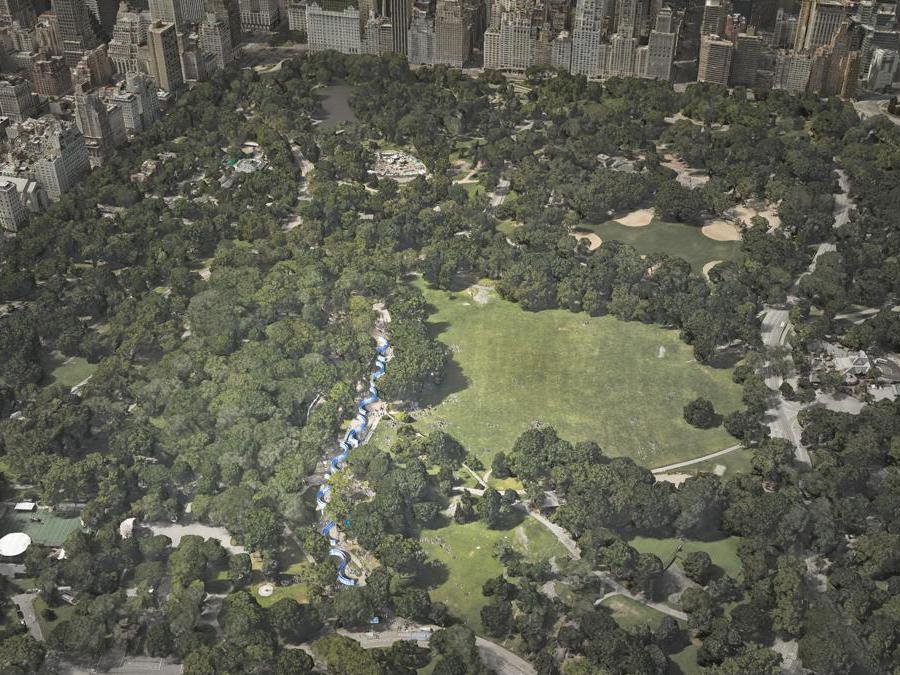 Breathe with Me, Central Park, New York City  (visualization by Studio Jeppe Hein - courtesy Jeppe Hein e ART2030)