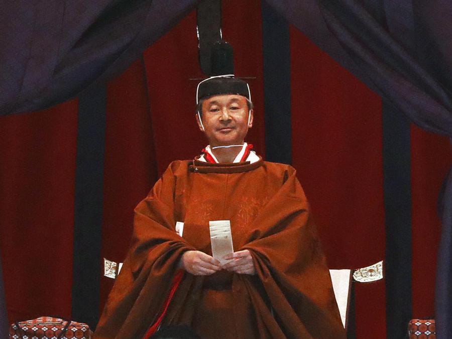 L'imperatore giapponese Naruhito . EPA/ISSEI KATO / POOL