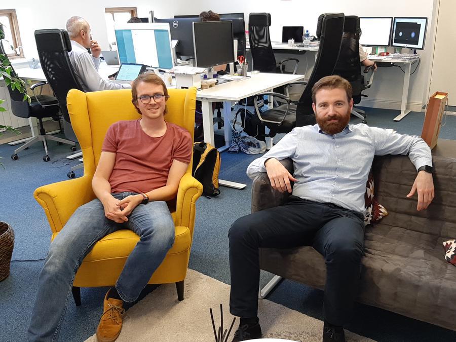 Luca Boschin e Alessandro Prest, fondatori a Dublino di LogoGrab, start up di riconoscimento delle immagini sul web