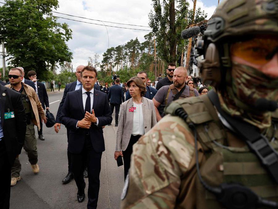 Emmanuel Macron (Photo by Ludovic MARIN / POOL / AFP)