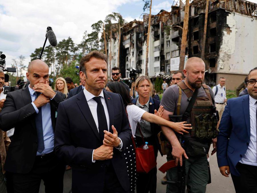 Emmanuel Macron (Photo by Ludovic MARIN / POOL / AFP)
