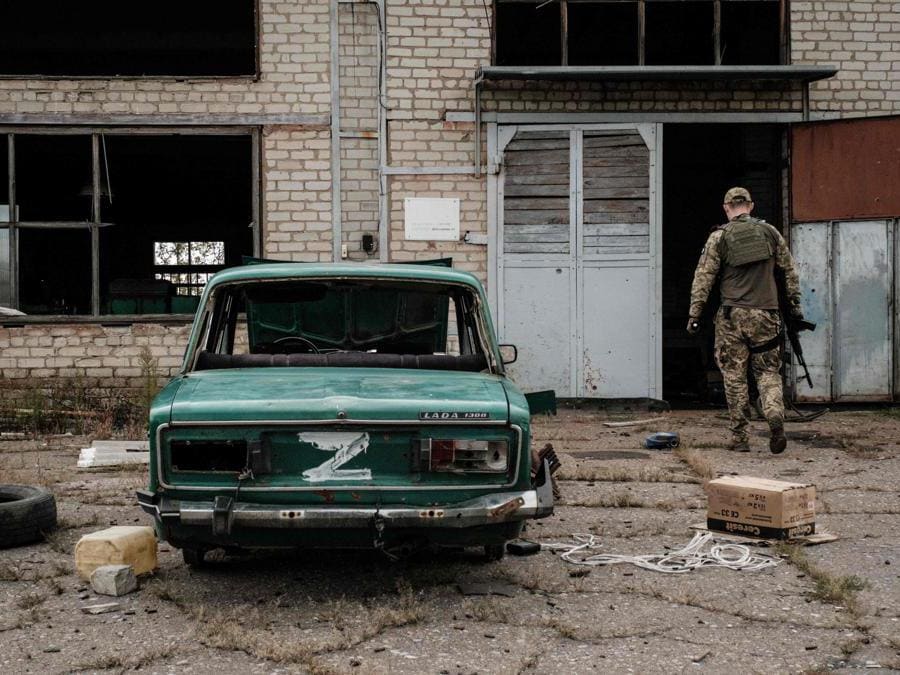 Lyman, regione di  Donetsk  (Photo by Yasuyoshi CHIBA / AFP)