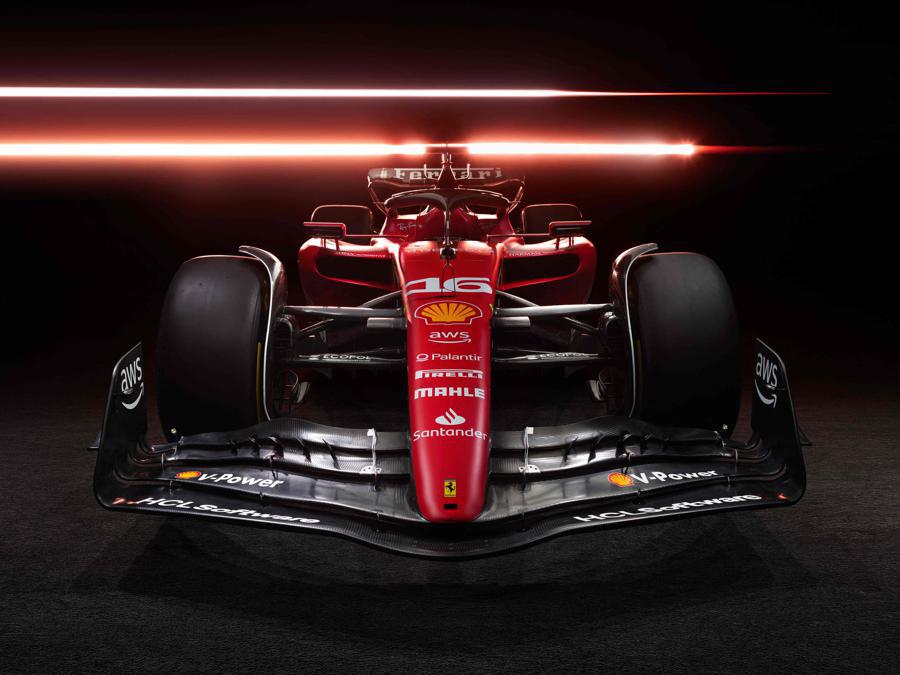 La Scuderia Ferrari, mostra la nuova monoposto SF-23 della Ferrari per la stagione 2023 (Afp/Handout)