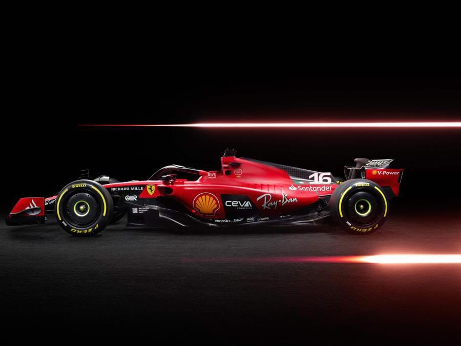 La Scuderia Ferrari, mostra la nuova monoposto SF-23 della Ferrari per la stagione 2023 (Afp/Handout)