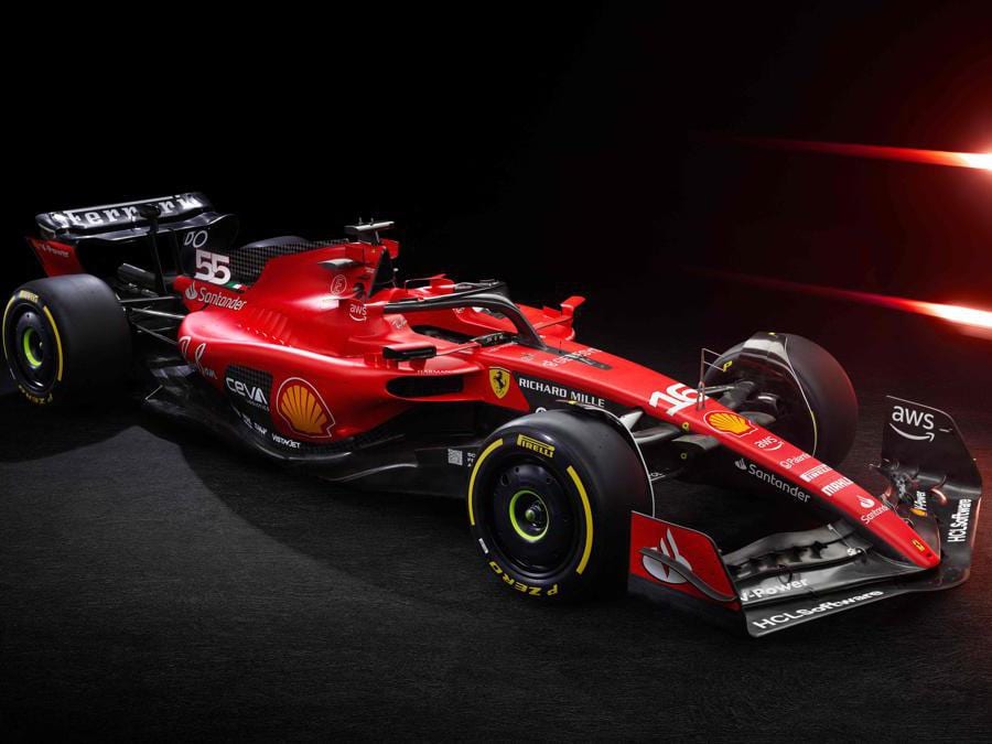 La Scuderia Ferrari, mostra la nuova monoposto SF-23 della Ferrari per la stagione 2023. (Afp/Handout)