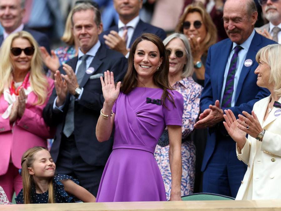 La principessa Kate a Wimbledon. (EPA)