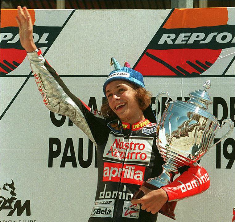 Valentino Rossi nel 1997 vince nella 125 al Gp di Francia (Afp/Georges Gobet) 