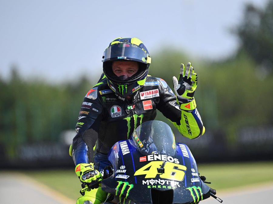 Valentino Rossi al Gp della Repubblica Ceca a Masaryck circuito di Brno  (Afp/Joe Klamar)