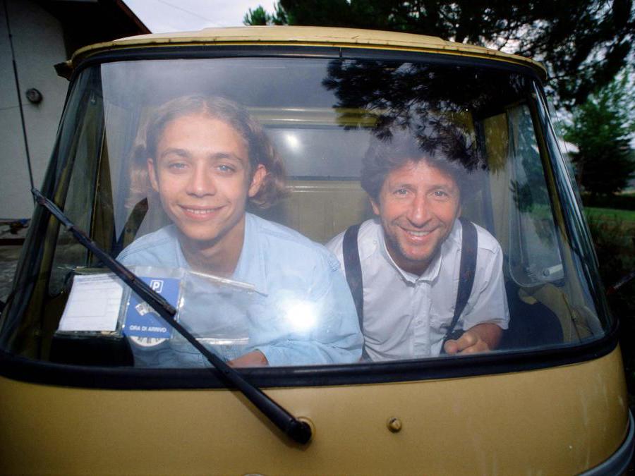 Valentino Rossi con il padre Graziano (Ipp/Paolo Bona)